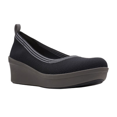 clarks platform trainers