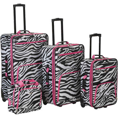 animal print luggage set