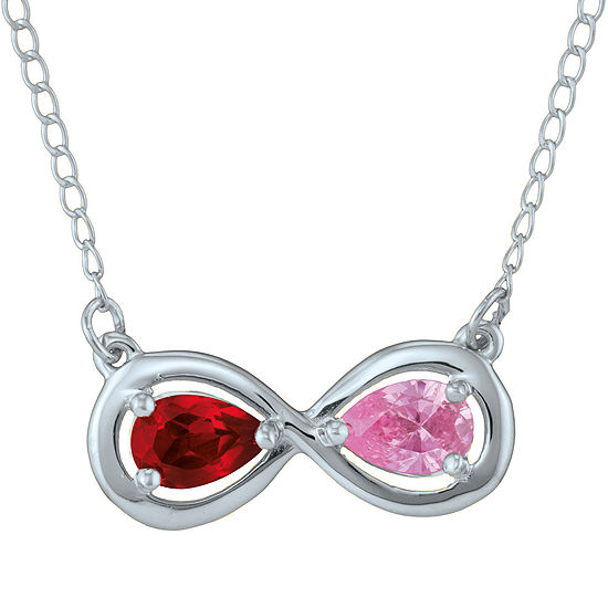 Personalized Infinity Symbol Birthstone Necklace