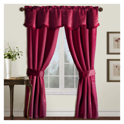 United Curtain Co Burlington 5 Pc Blackout Rod Pocket Curtain Set
