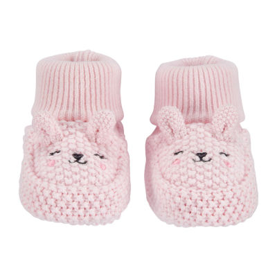 pink baby booties