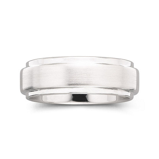 Personalized Mens 8mm Comfort Fit Tungsten Carbide Wedding Band
