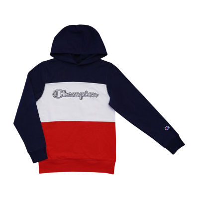 red boys champion hoodie