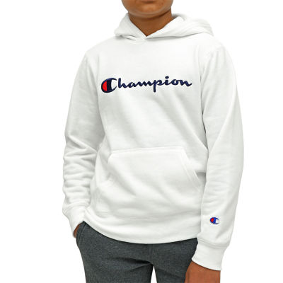 champion core hoodie white