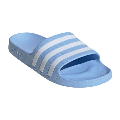 baby blue adidas slides