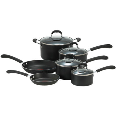 T Fal Professional 10 Pc Nonstick Cookware Set E938sa74 Color Dark Gray Jcpenney