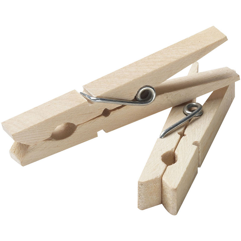 Household Essentials 50-Ct. Birch Wood Clothespins