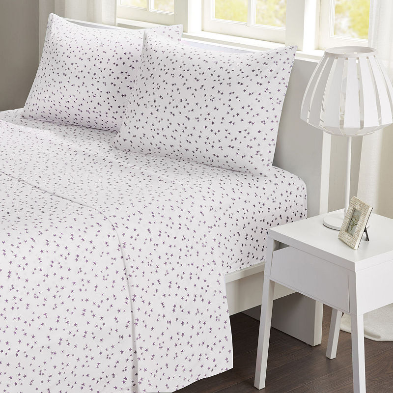 Mizone Mi Zone Printed Microfiber Sheet Set, 4-Pc. Queen, Blue