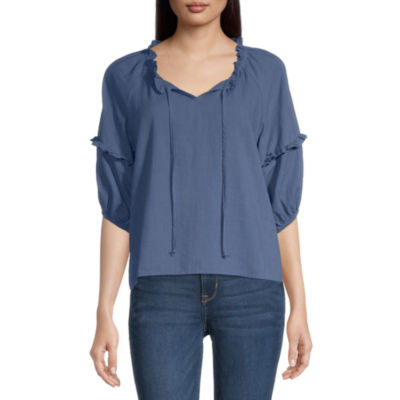 peasant neckline top