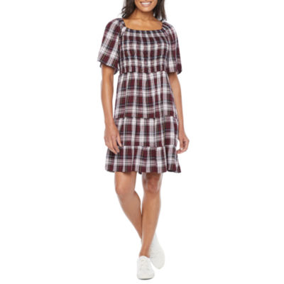 tartan babydoll dress