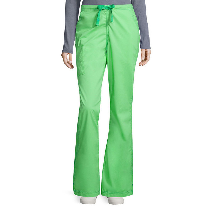 Wonder Wink Wonderwink Wonderflex 5308 Womens Grace Flare Leg Pant - Petite & Petite Plus, Size Petite X-Small, Green