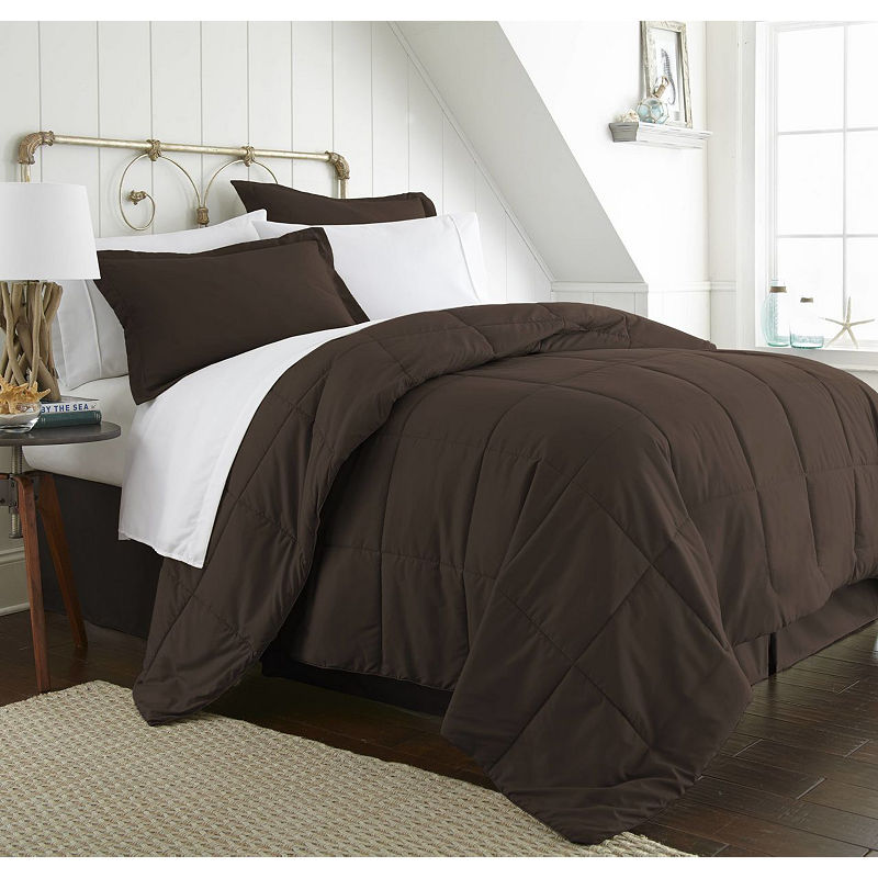 Casual Comfort Premium Ultra Soft Wrinkle Resistant Complete Bedding Set With Sheets, Queen, Brown