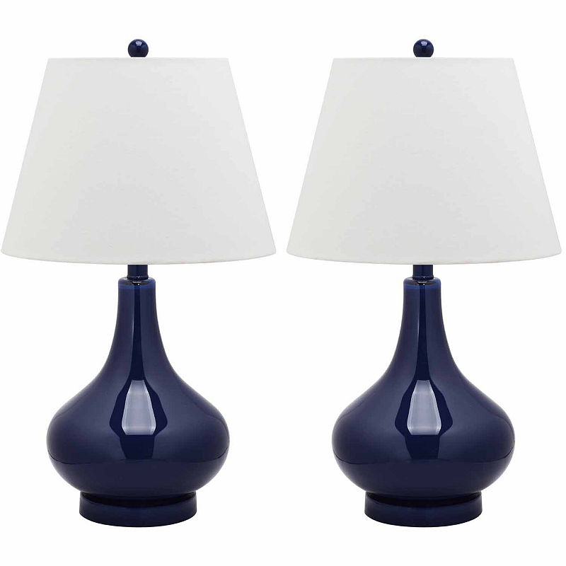 Safavieh Lemon Gourd Glass Lamp- Set Of 2, Blue