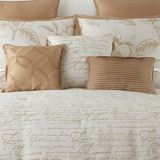 Home Expressions Gold Reversible 7 Pc Comforter Set Color Multi