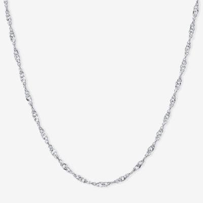 Silver Treasures Made In Italy Sterling Silver 16-30" Twist Chain Necklace