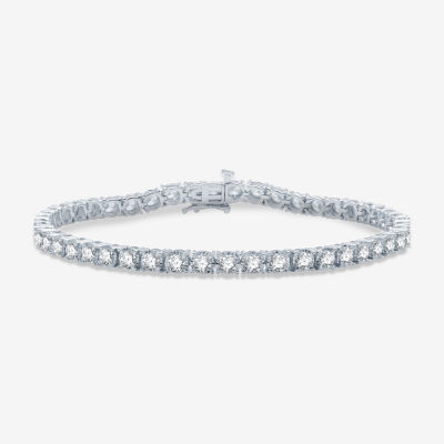 5 CT. T.W. Genuine White Diamond 10K White Gold 7.5 Inch Tennis Bracelet JCPenney