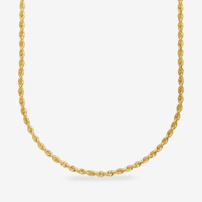 14K Yellow Gold 1.8mm Hollow Rope Chain Necklace JCPenney