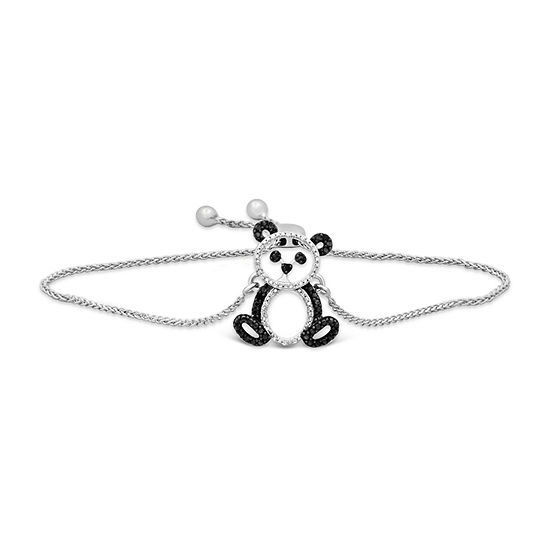 Panda 1/10 CT. T.W. Genuine Black Diamond Sterling Silver Bolo Bracelet