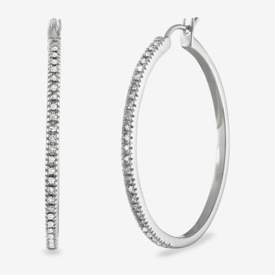 1/4 CT. T.W. Diamond Hoop Earrings JCPenney