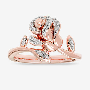 rose gold beauty and the beast ring
