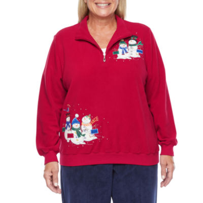 alfred dunner classics womens crew neck long sleeve sweatshirt