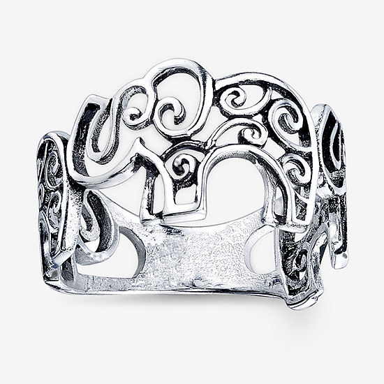 Footnotes Luck Elephant Sterling Silver Band