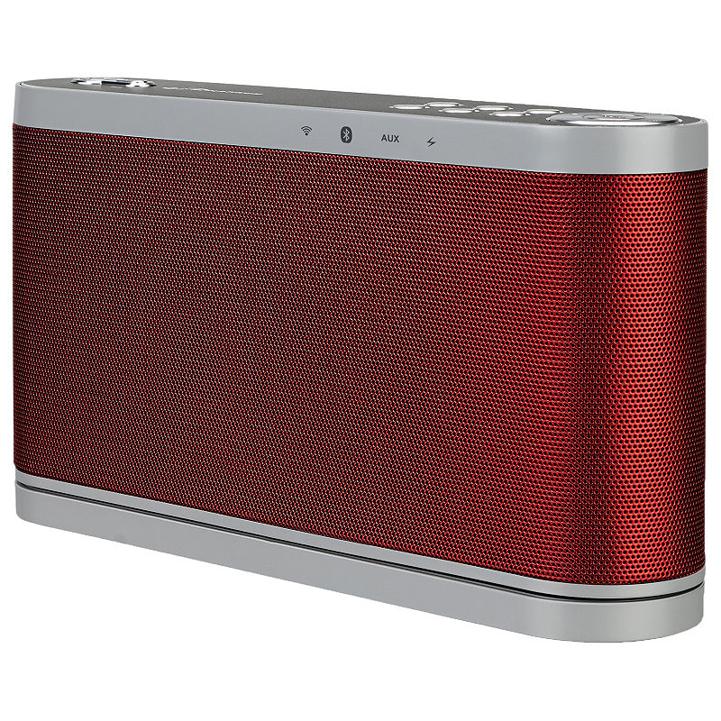 Ilive Platinum Iswf576 Bluetooth Wi-Fi Speaker With Rechargeable Battery, Red