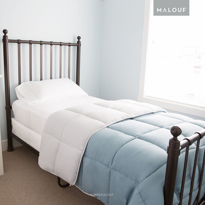 Malouf Woven Reversible Bed In A Bag Bedding Set, King, Blue