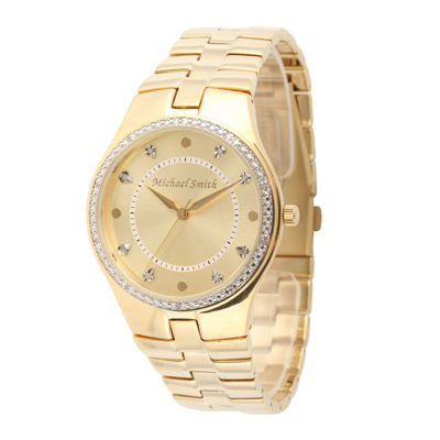 Personalized Dial Mens Diamond-Accent Gold-Tone Watch - JCPenney