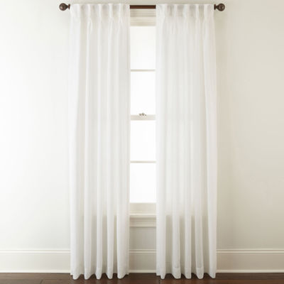 Jcpenney Home Bayview Pinch Pleat Back Tab Semi Sheer