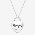 Footnotes Mom Sterling Silver 16 Inch Heart Pendant Necklace