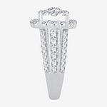 Womens 3 CT. T.W. Lab Grown White Diamond 10K White Gold Engagement Ring