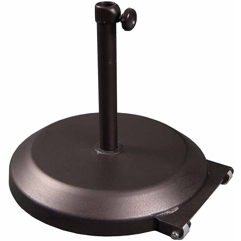 California Umbrella 75Lbs Umbrella Base With Steel Cover With Concrete Bronze, Brown