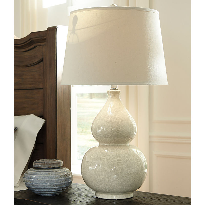 Signature Design By Ashley Saffi Table Lamp, White