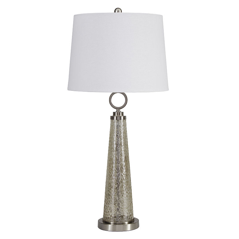 Signature Design By Ashley Glass Table Lamp, Silver