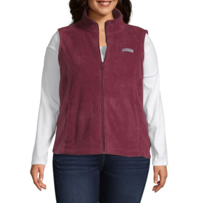 wine colored fleece jacket