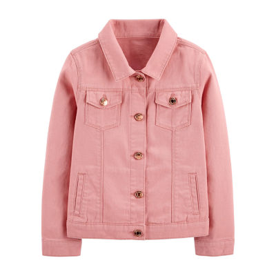 girls pink denim jacket