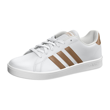  adidas Grand Court K Big Kids Unisex Sneakers, 5 Medium, White