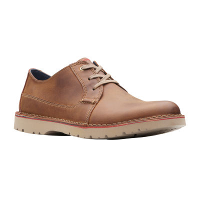 clarks mens brown leather shoes