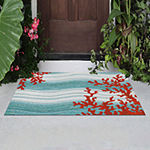 Liora Manne Visions Iv Coral Reef Rectangular Indoor Outdoor Rugs