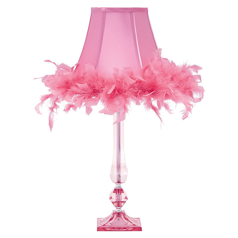 Signature Design By Ashley Acrylic Table Lamp, Pink