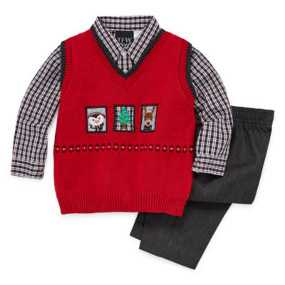 boys christmas sweater vest