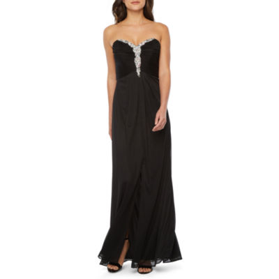 scarlett short sleeve embellished evening gown