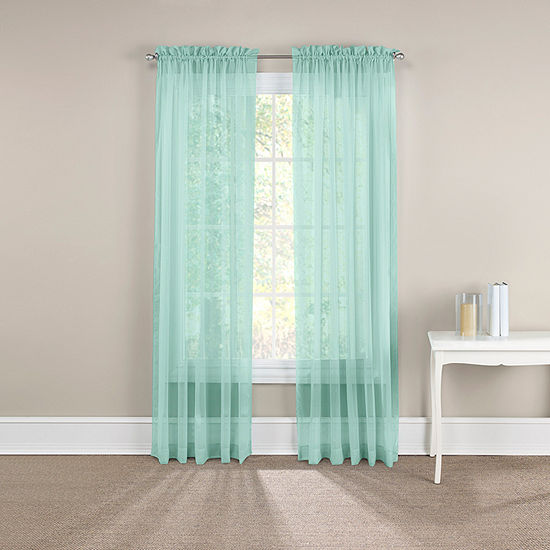 Eclipse Victoria Voile Sheer Rod Pocket Set of 2 Curtain Panel