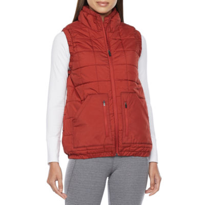 womens red quilted vest