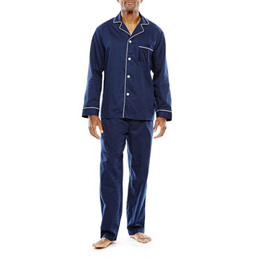 Stafford Mens Sateen Long Sleeve/Long Leg Pajama Set JCPenney
