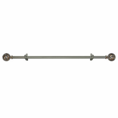 ACHIM Buono II Cole Silver Decorative Rod and Finial 28-48 in