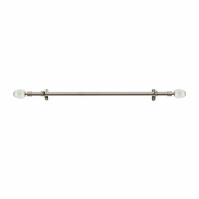 Royale In Adjustable Curtain Rod With Crystal Finial Color