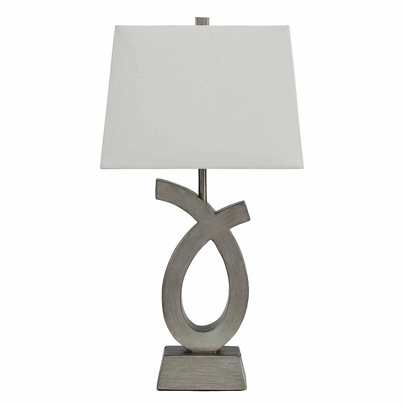 Signature Design By Ashley 2-Pc. Resin Table Lamp, Silver