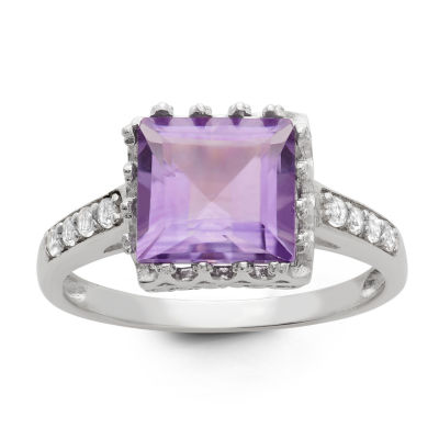 Womens Genuine Purple Amethyst Sterling Silver Cocktail Ring - JCPenney